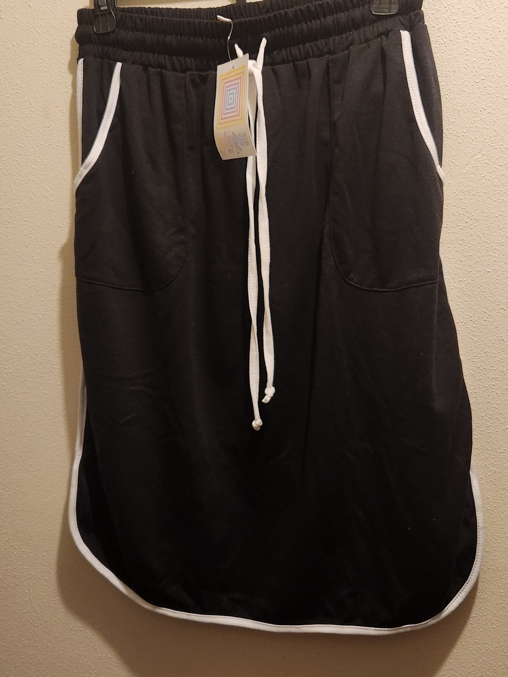 LuLaRoe Black Skirt with White Trim